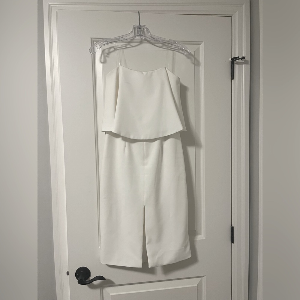 Strapless white dress